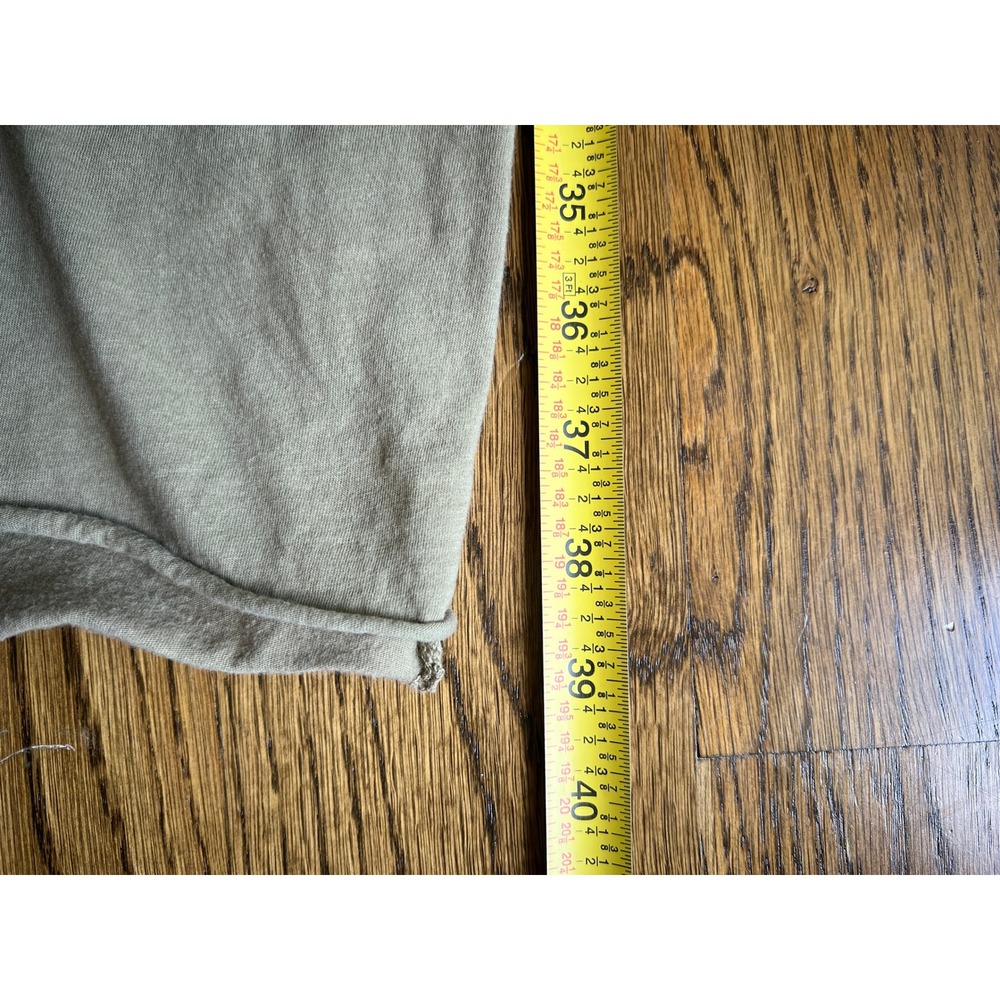 CP Shades Maxi Skirt Womens‎ M Olive Green Cotton Jersey Raw Hem USA Earthy Boho - Picture 5 of 5